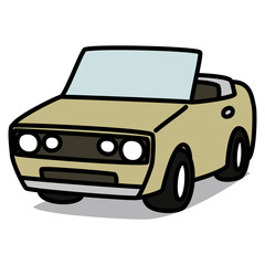 Cartoon Car 26 : Gray Convertible