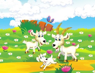 The life on the farm - illustration for the children
