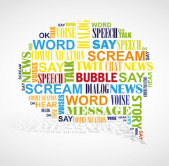 Fototapeta premium Speech booble word cloud.