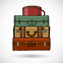 Suitcases in doodle style - 49364980