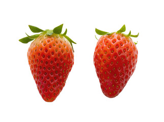 Two strawberries