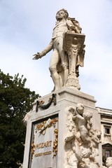 Mozart statue in Burggarten park, Vienna, Austria