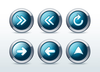 Web navigation icons set vector illustration