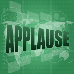 applause word poster concept. Financial support message design