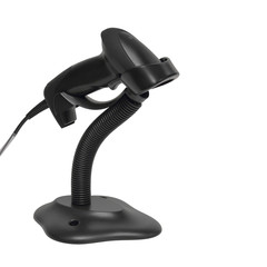 Black scanner isolated on white background