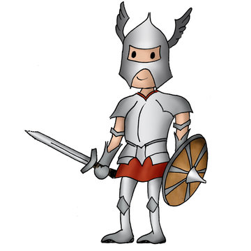 chevalier casque dessin enfant