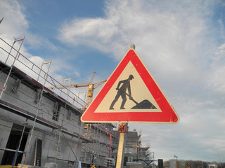 Baustellenschild
