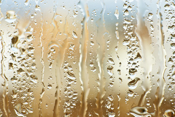 Water drops formed in a crystal abstract figures
