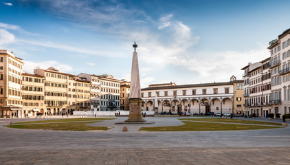 Piazza Santa Maria Novella à Florence, Toscane en Italie