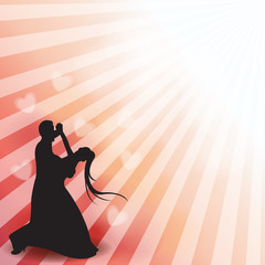 silhouette of a dancing couple © kamonpornpook