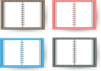 Diary with line in vector format