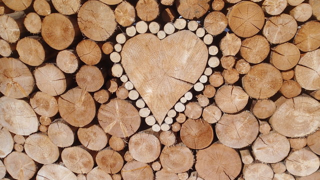 Ein Herz aus Holz