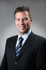 Business man in dark suit