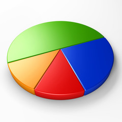 Obraz premium isolated pie chart to place concepts
