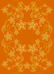 Abstract vector background with flowers