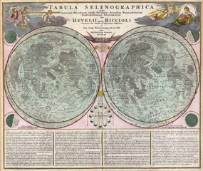 Map of the Moon, vintage
