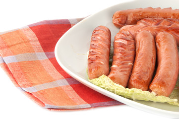 grilled sausages on a plate