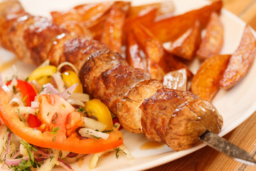 kebab on skewers