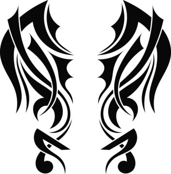 Graphic design Tribal tattoo wings
