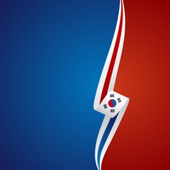 South Korean right side color brochure cover vector