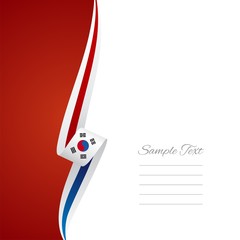 South Korean left side brochure cover vector