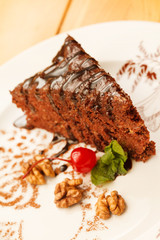 chocolate cake with cherry
