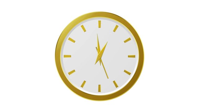 Horloge or - 12 heures