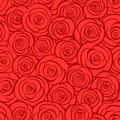 Seamless abstract red roses background