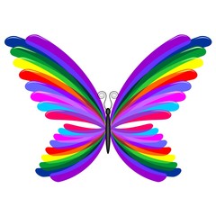 Butterfly Rainbow Abstract Design-Farfalla Arcobaleno Astratto
