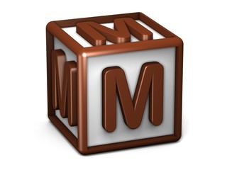 M Letter Cube