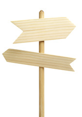 Two wooden arrows