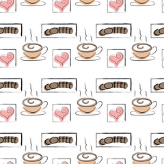 Seamless coffee background