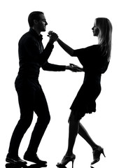 couple woman man dancing dancers salsa rock silhouette