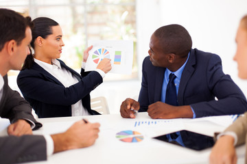 group of business people having meeting together