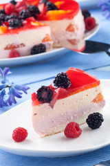 Piece of Fruit Yogurt Cake