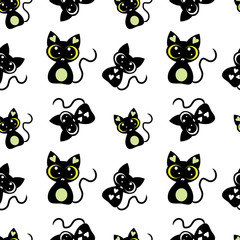 Seamless kitten background