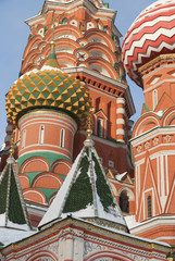 Fototapeta na wymiar St, Basil Cathedral,Red square, Moscow, Russia
