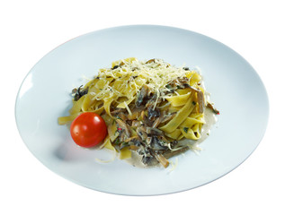 Pasta with mushroom sauce