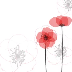 Wall murals Abstract flowers Poppy