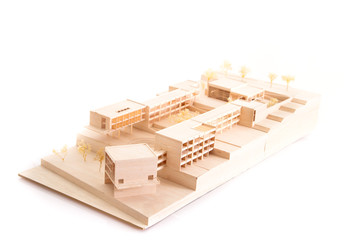 Architecture model house on white beackground