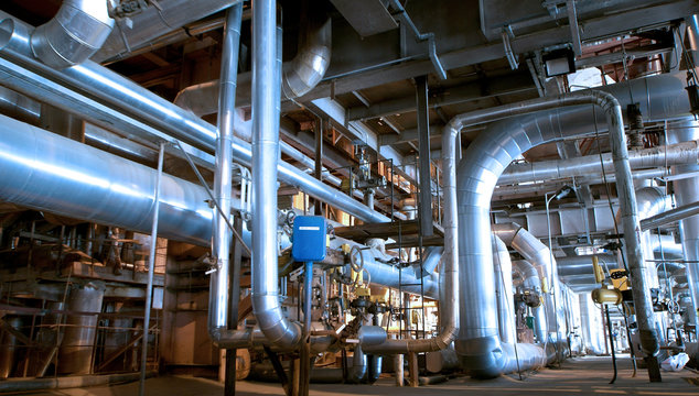 Industrial zone, Steel pipelines and cables