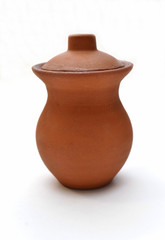 small barrel for the honey on a white background