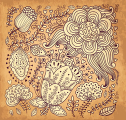 Vector vintage floral background