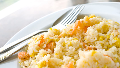 Fried rice with dried shrimp