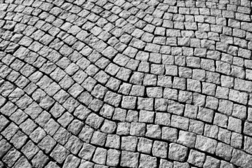 Pavement Floor Background in black and white