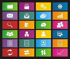 back office metro style icons