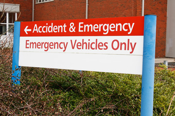 accident and emergency sign