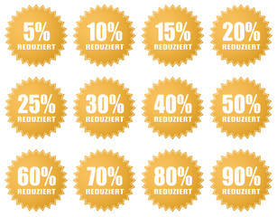 Rabatt Sticker - gelb