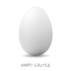 Happy Easter - White clear egg