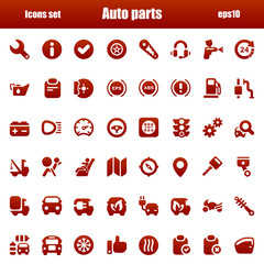 icons auto red